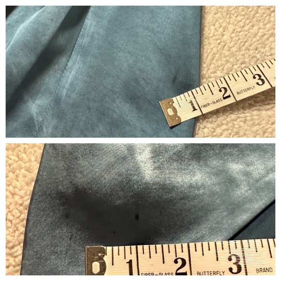 ELLIATT Revolve Cassini Dress Blue One Shoulder Satin Ruched Slit - Picture 14 of 16